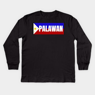 Province of Palawan in Philippines Flag Kids Long Sleeve T-Shirt